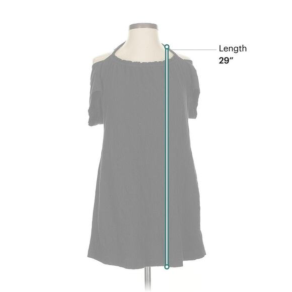 Free People FP BEACH Vivi Open Back Stretch Cotton Mini Dress Small, BLACK - Picture 7 of 7